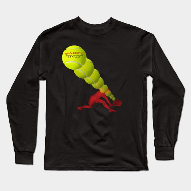 Padel sport 7 red Long Sleeve T-Shirt by DymSportswear